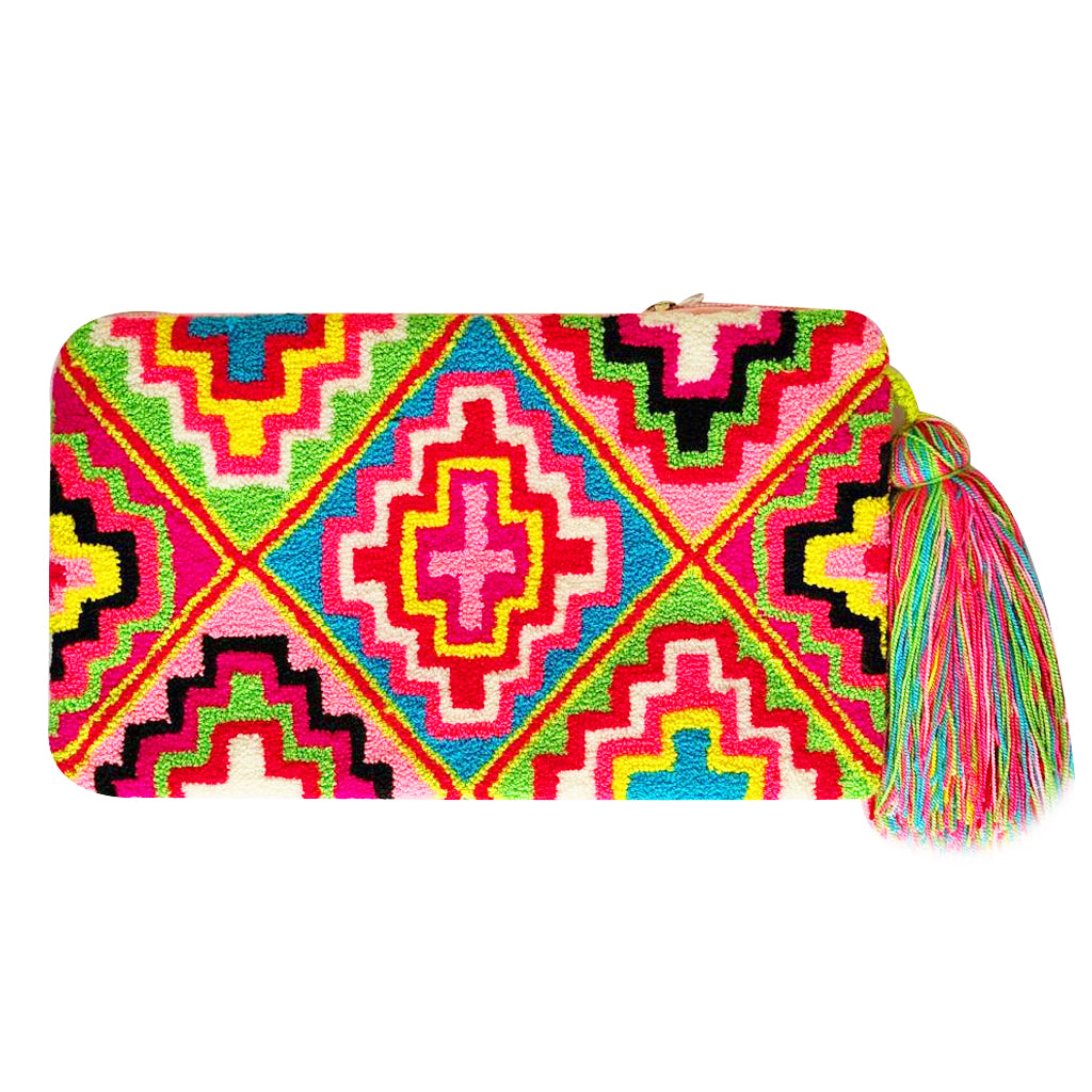 Pink Printed Clutch