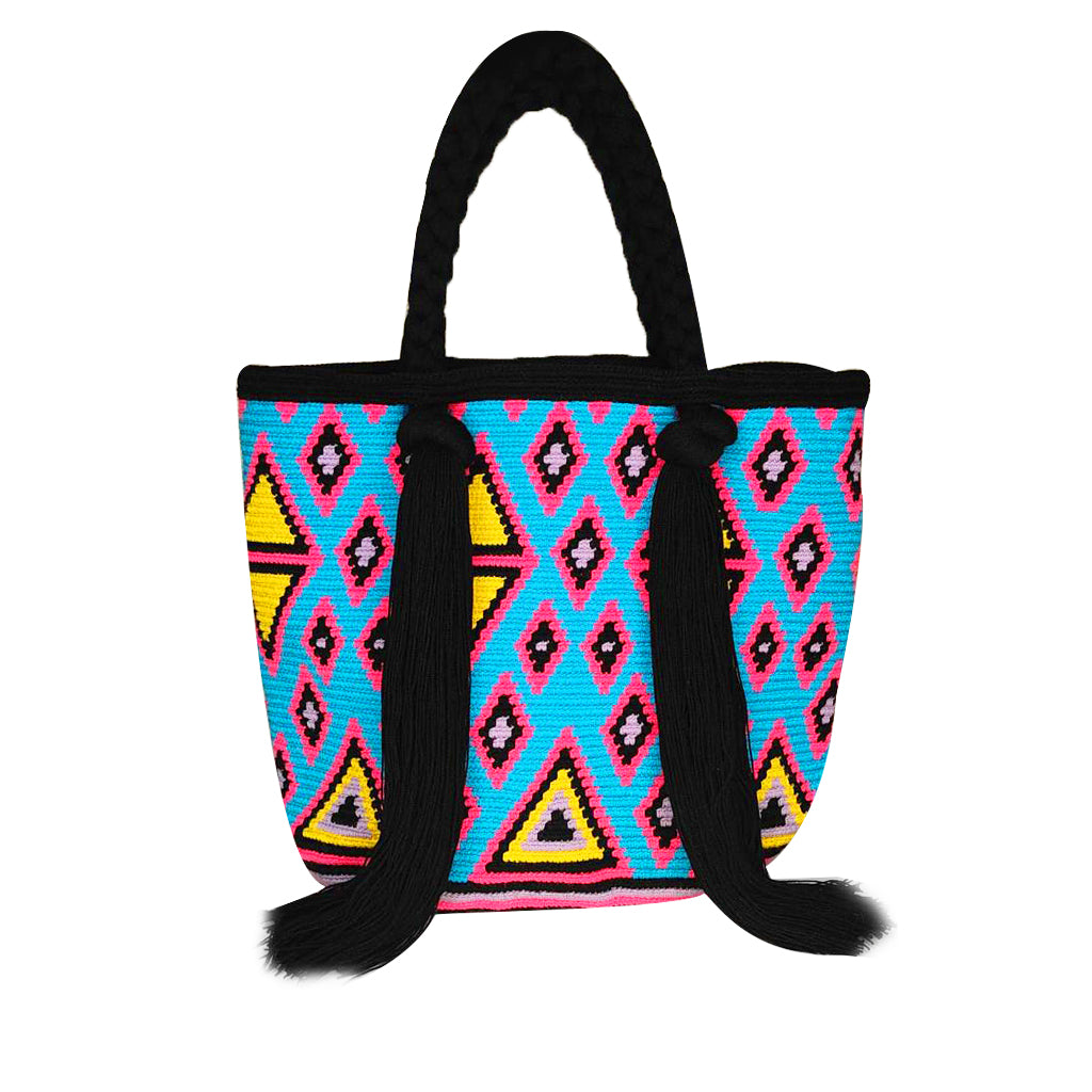 Blue & Black Tassel Bag