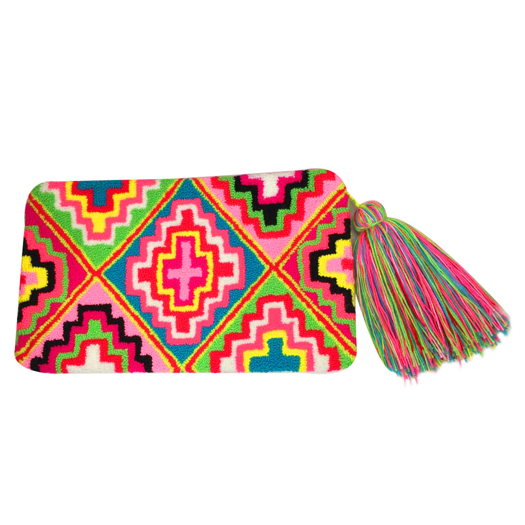 Pink Printed Clutch