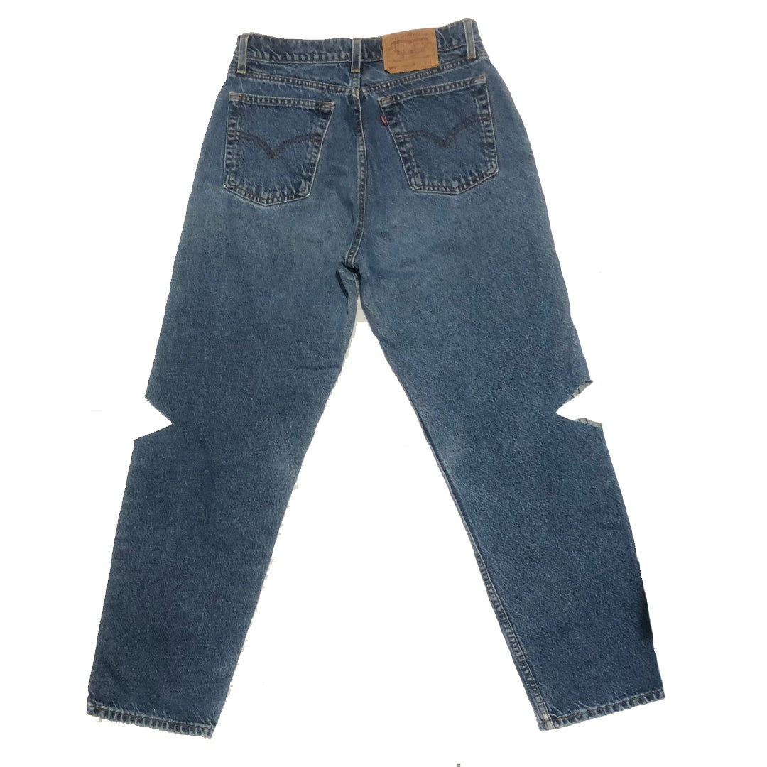 Hand Crocheted Seashell Vintage Levis Jeans