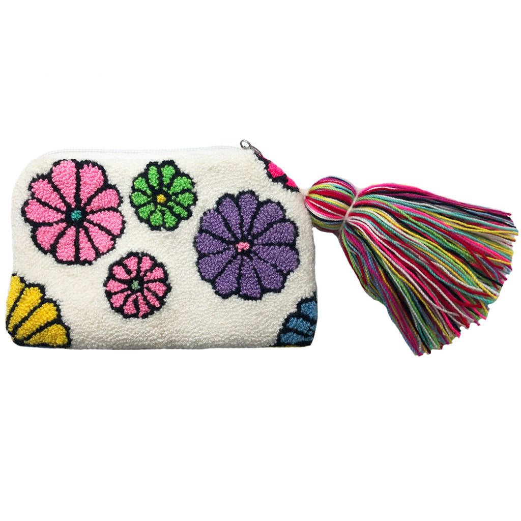 White Floral Coin Purse