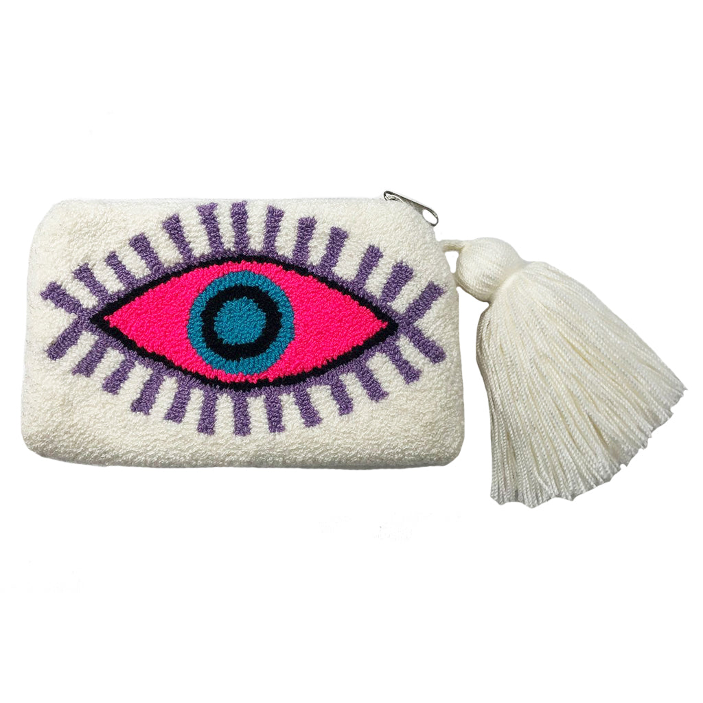 White & Pink Coin Purse
