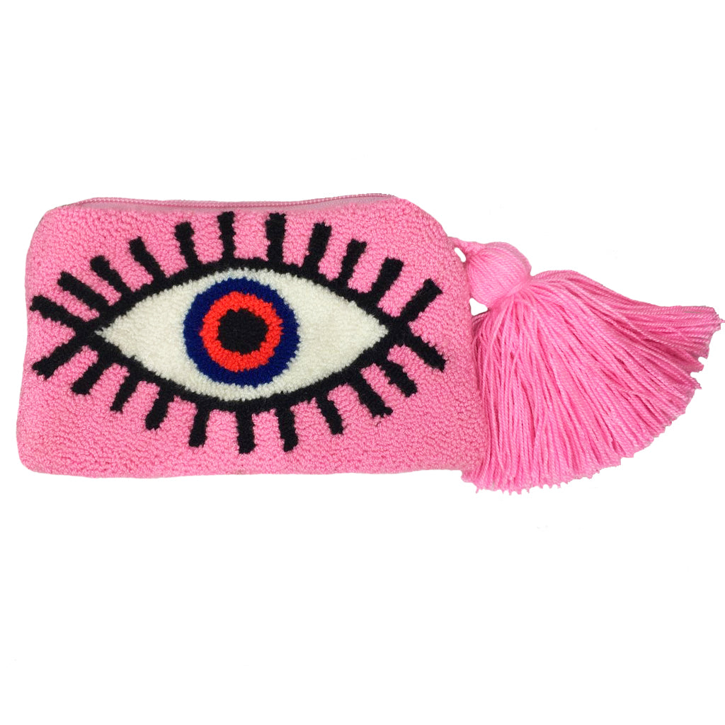 Pink & White Eye Coin Purse