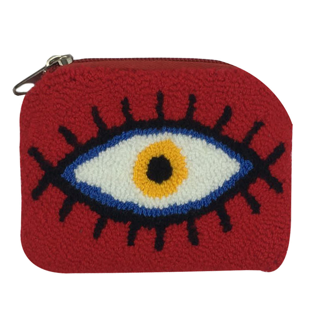Red & White Eye coin purse