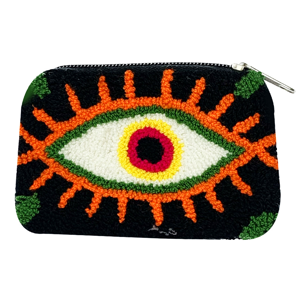 Black & Green Eye coin purse