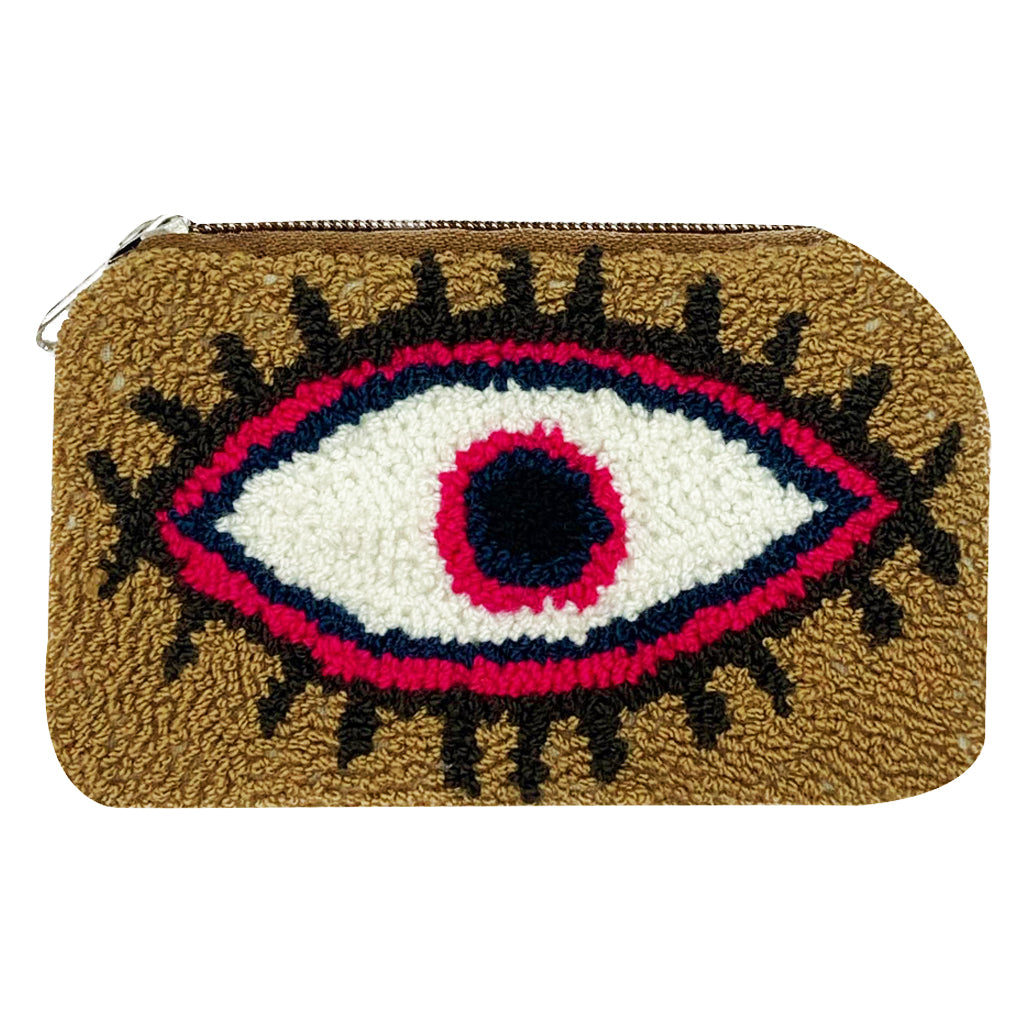 Dirt Brown & Cherry Eye coin purse