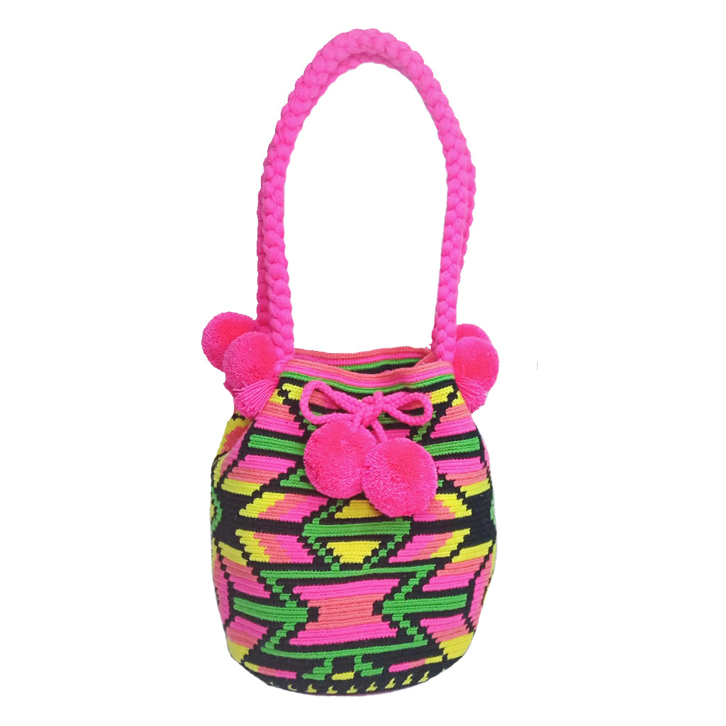 Pink & Multicolor Bucket Bag