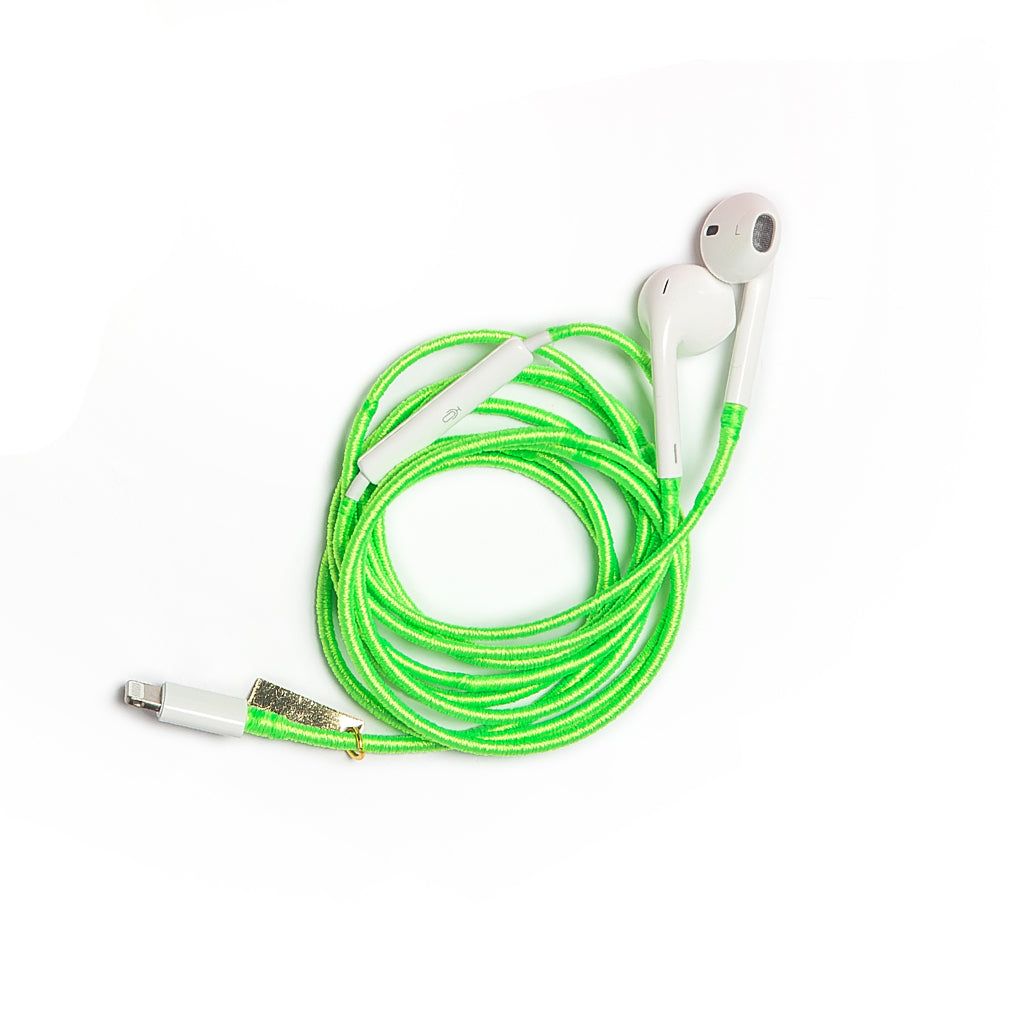 Neon Green Earphones