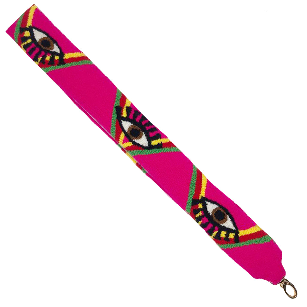 Fuschia & Yellow Eye Shoulder Strap