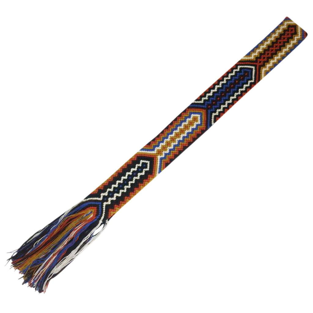 Blue & White Friendship Bracelet Bag Strap