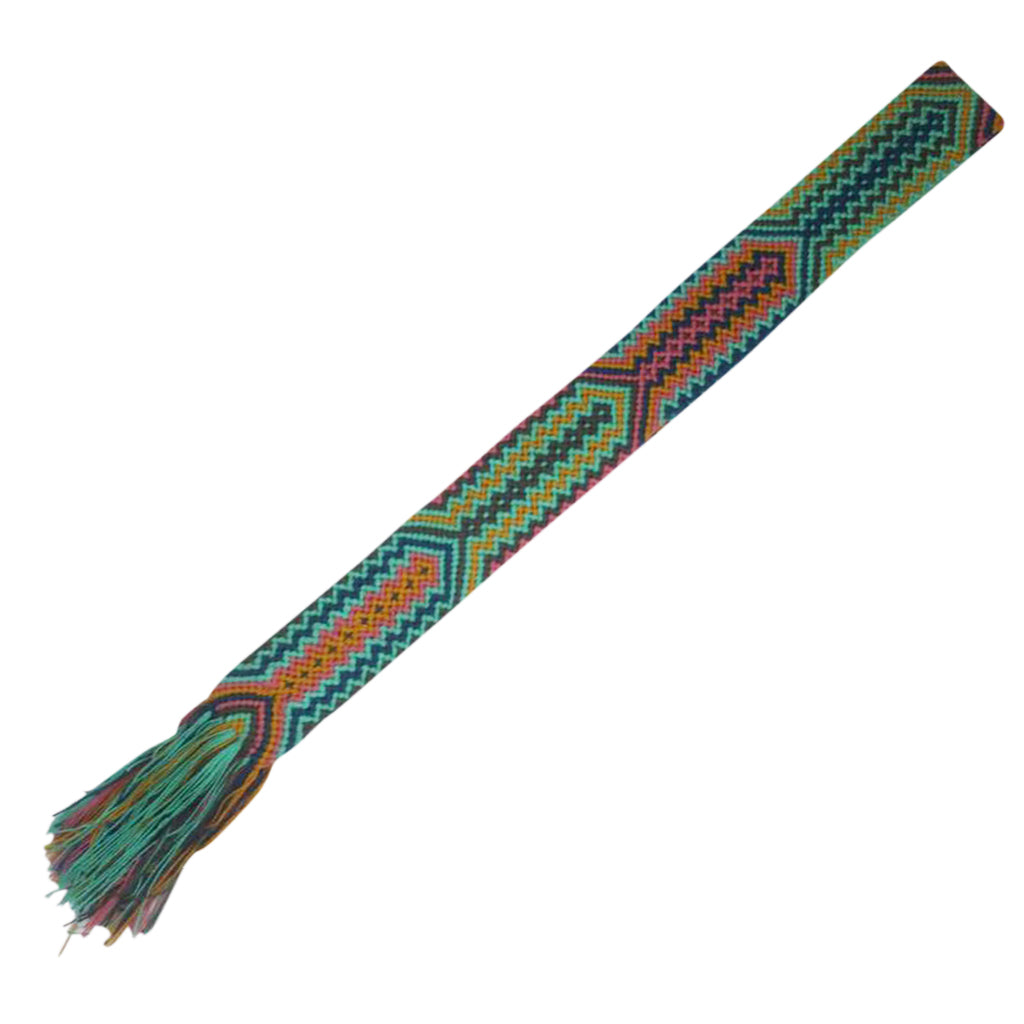 Cyan & Blue Friendship Bracelet Bag Strap