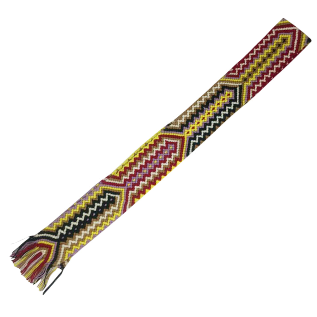 Yellow & Red Friendship Bracelet Bag Strap