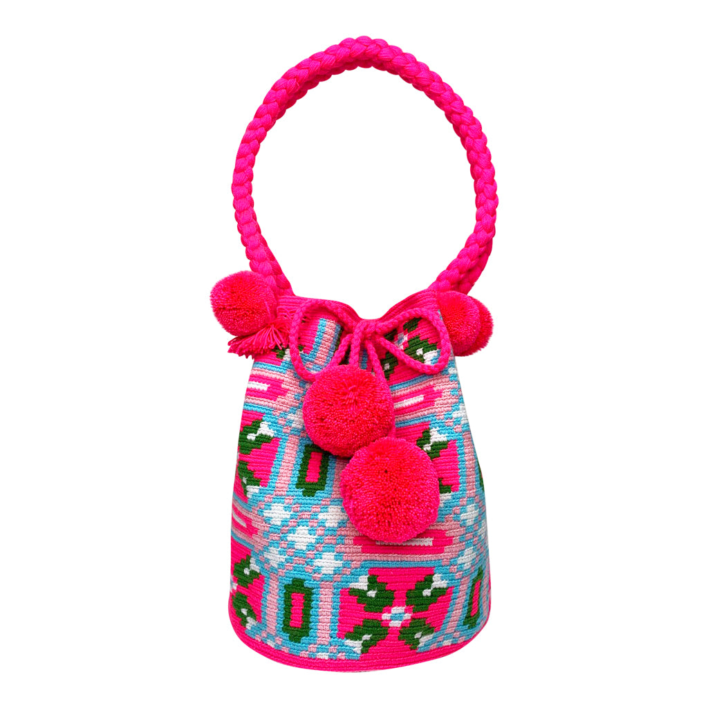 Pink & Baby Blue Bucket Bag