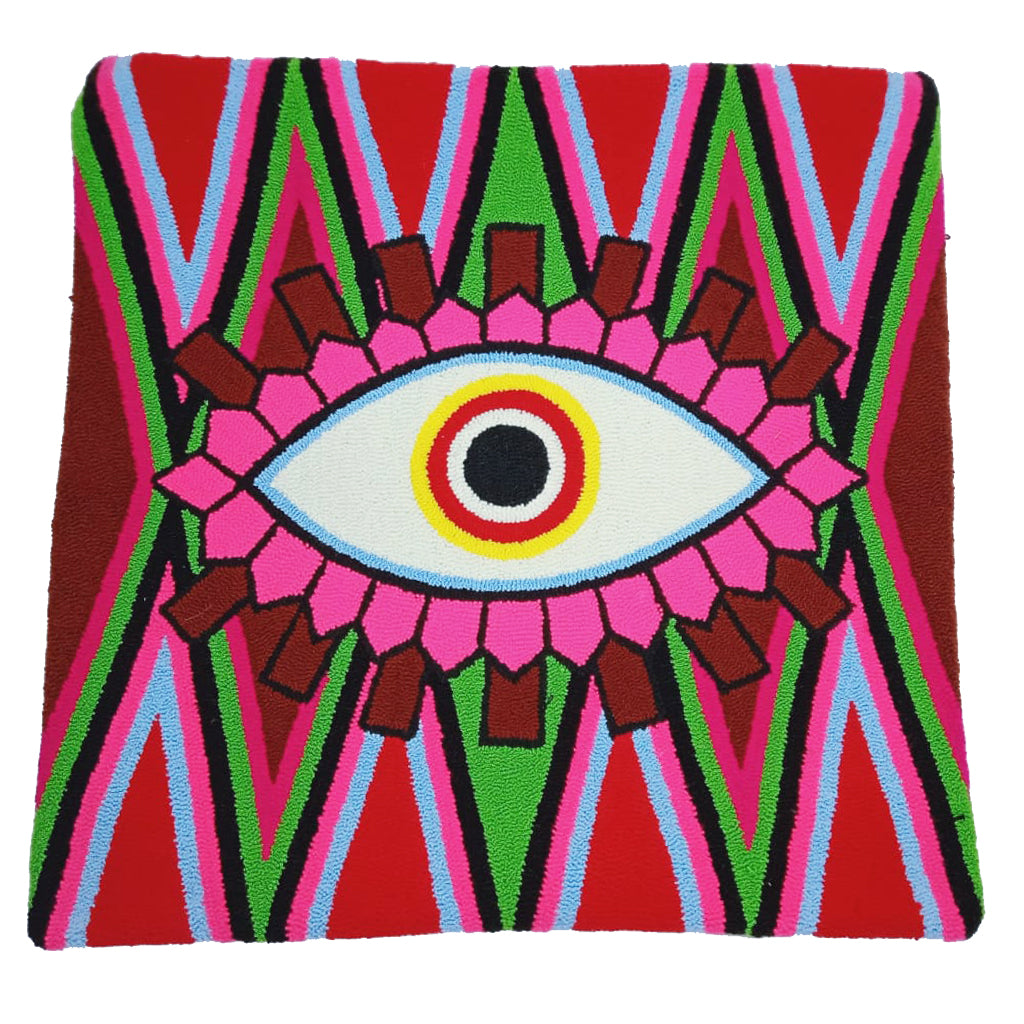 Pink & Red Cushion Cover