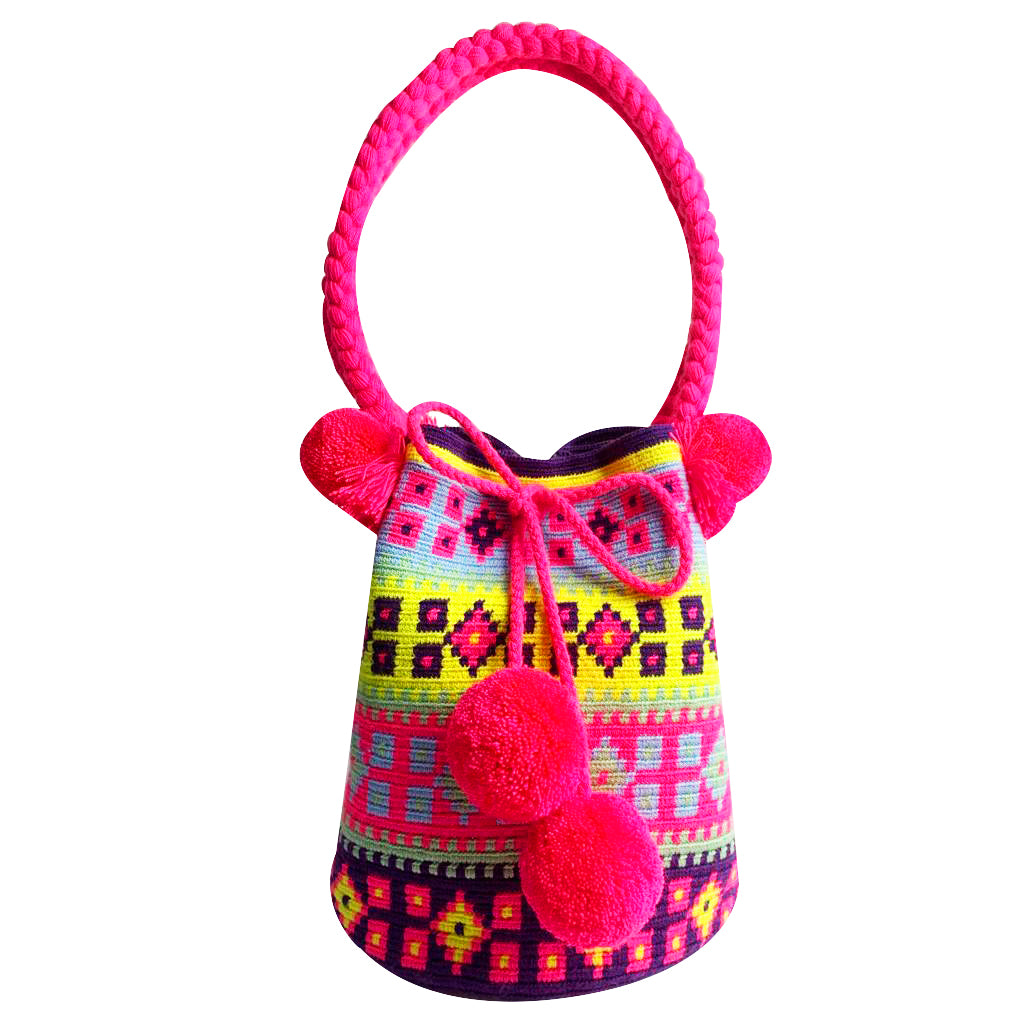 Pinks & Purples Large Bucket Bag