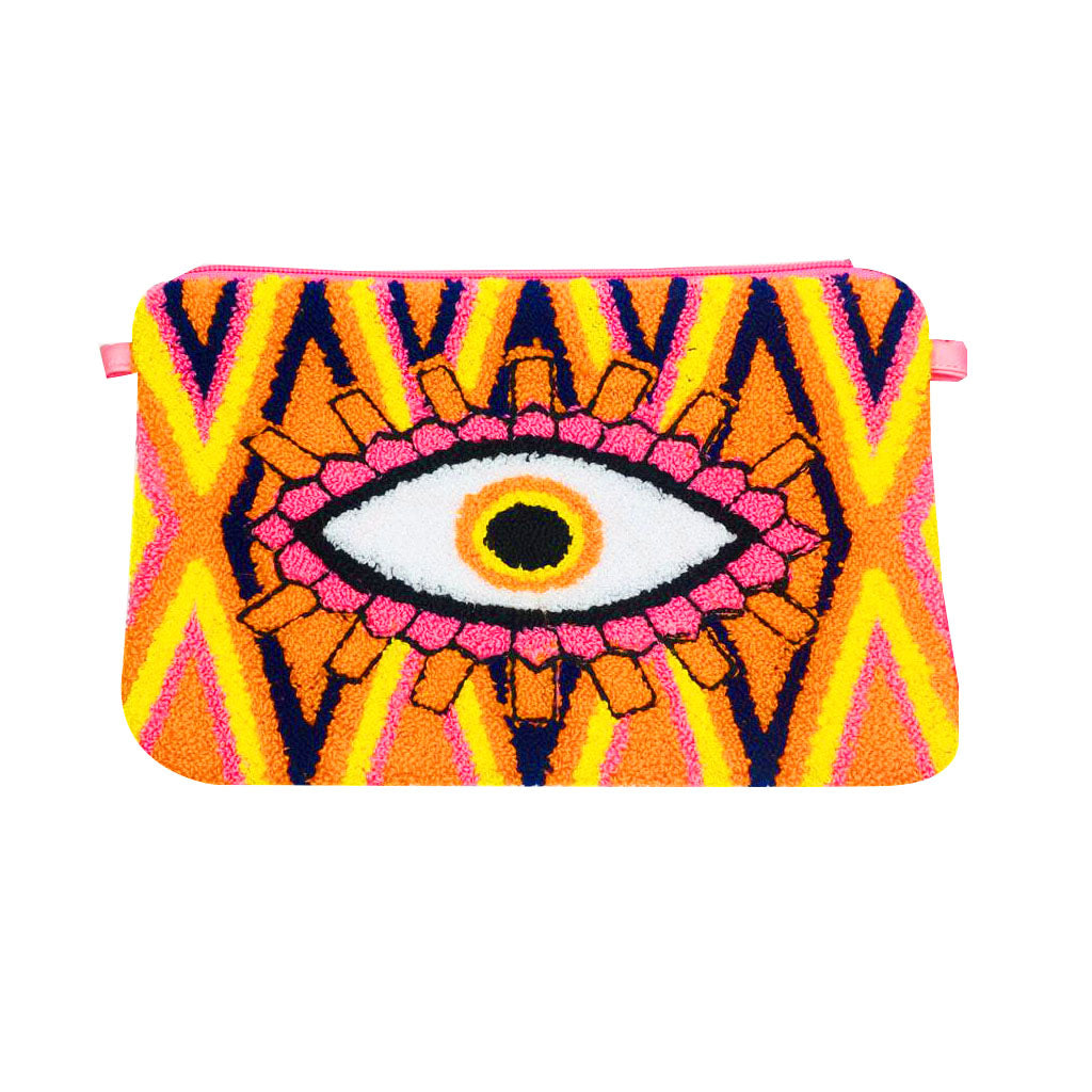 Orange & yellow Evil Eye Clutch