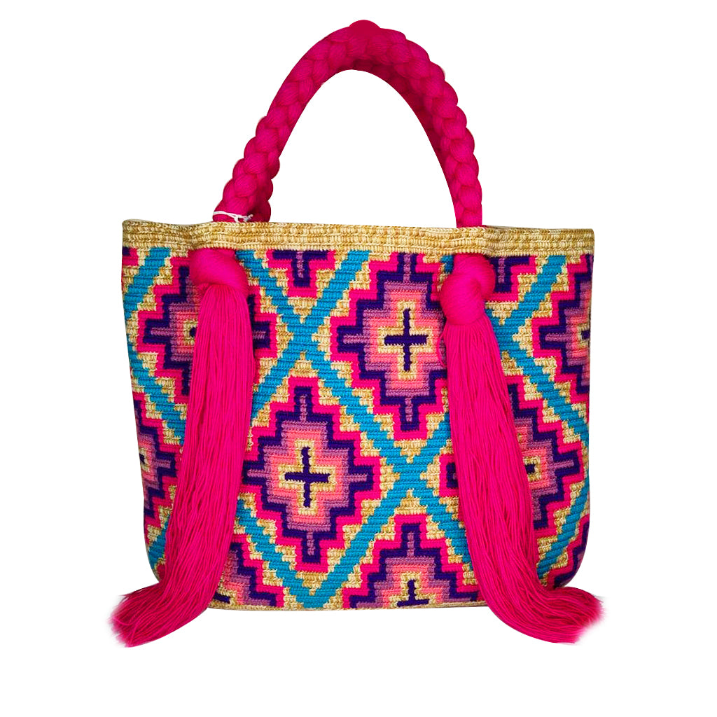 Fuschia & Pink Tassel Bag