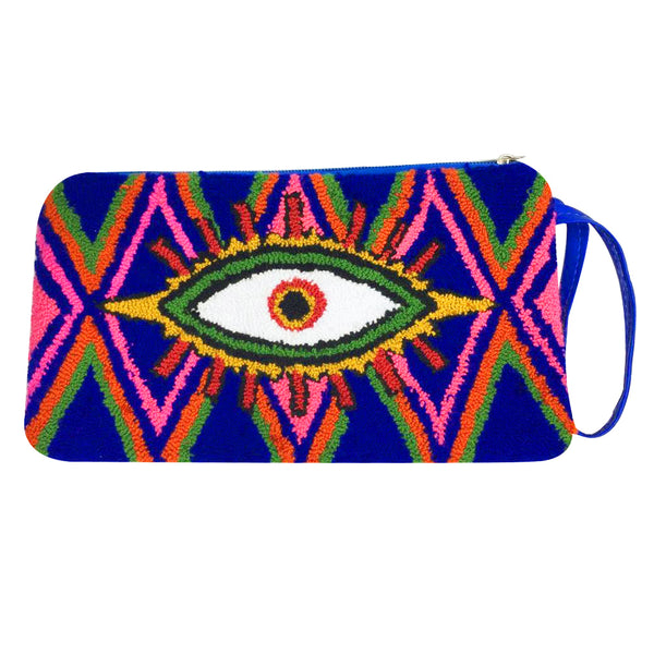 Blue & Pink Eye Clutch