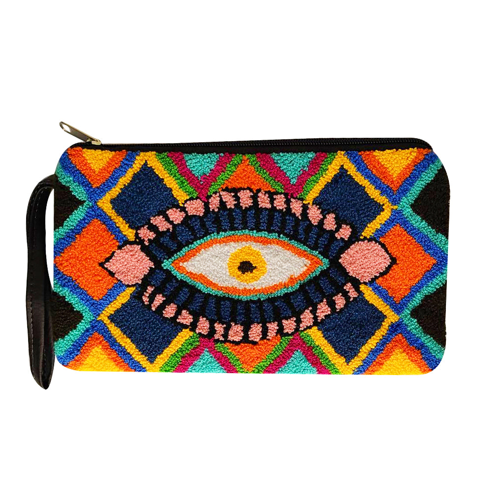 Yellow & Pink Eye Clutch