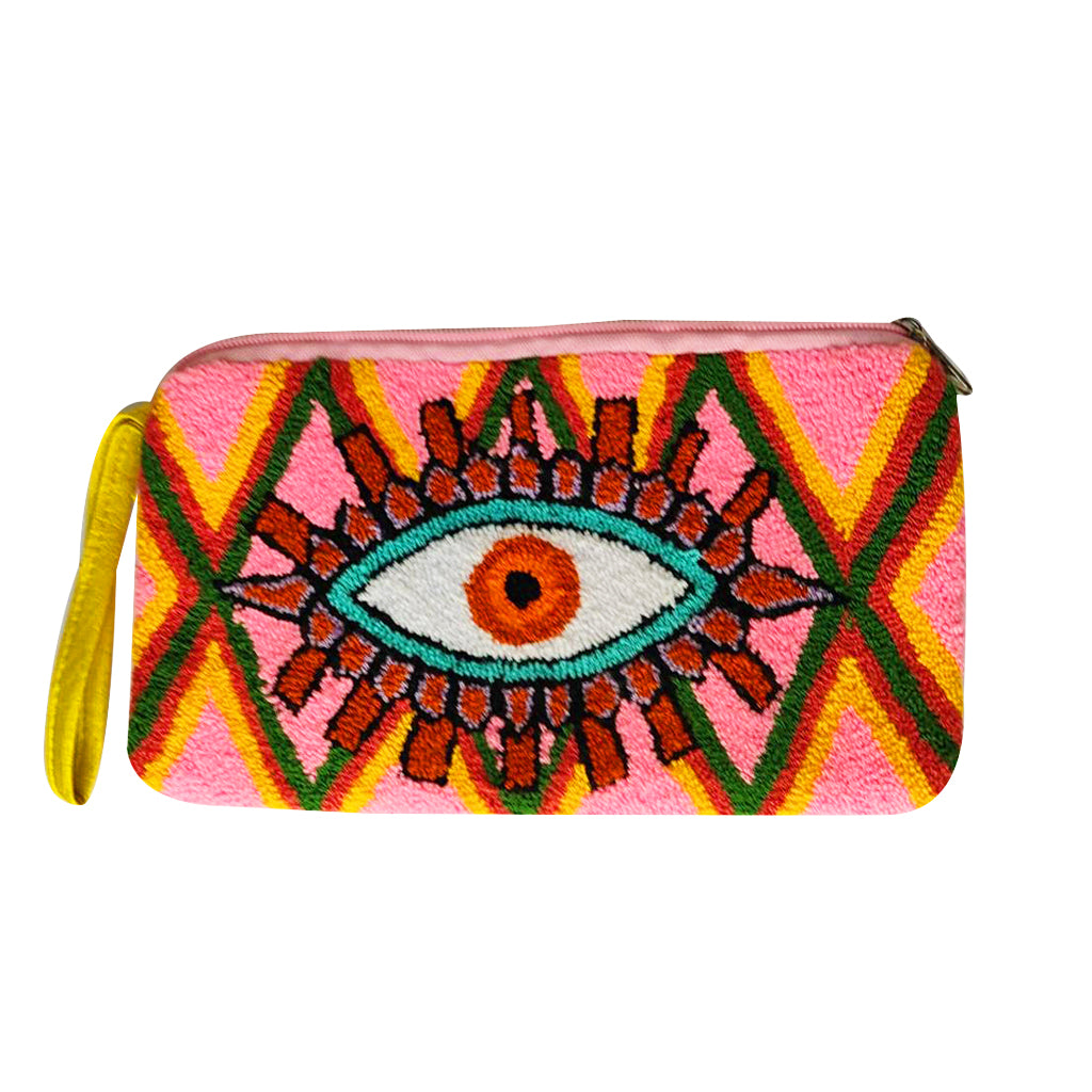 Pink & Yellow Eye Clutch