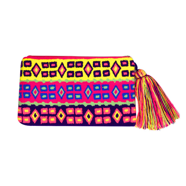 Purple Printed Clutch