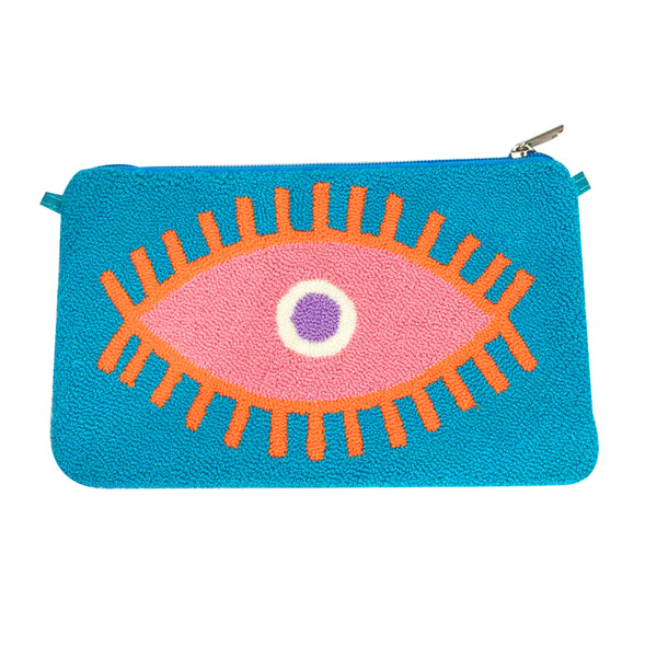 Blue & Pink Eye Clutch