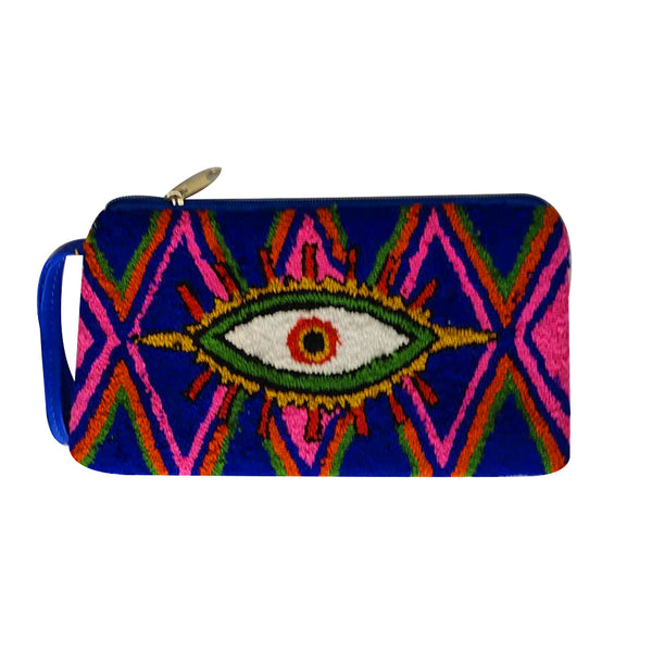 Blue & Pink Eye Clutch