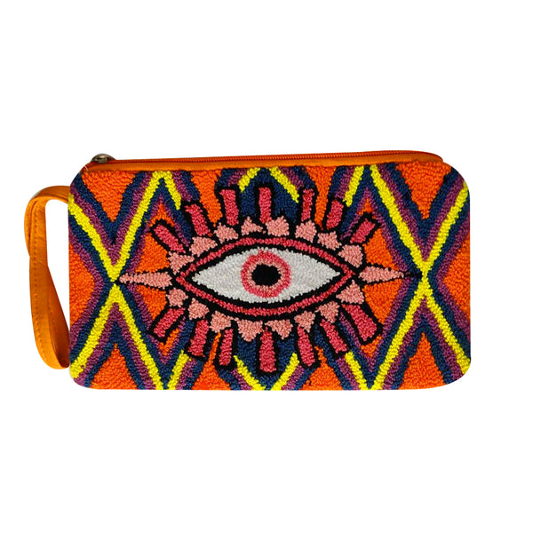 Orange & Pink Eye Clutch