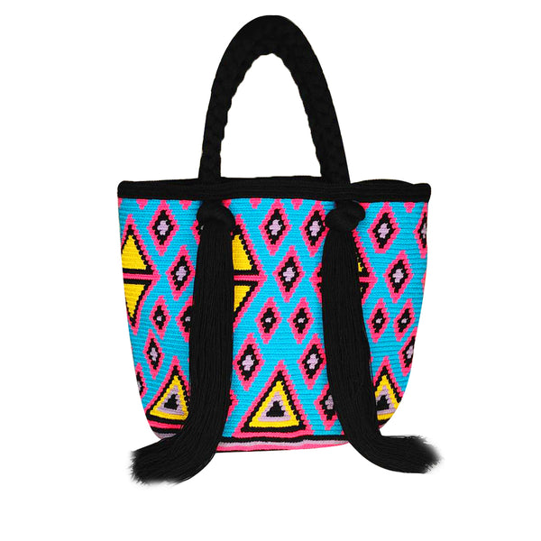 Blue & Black Tassel Bag