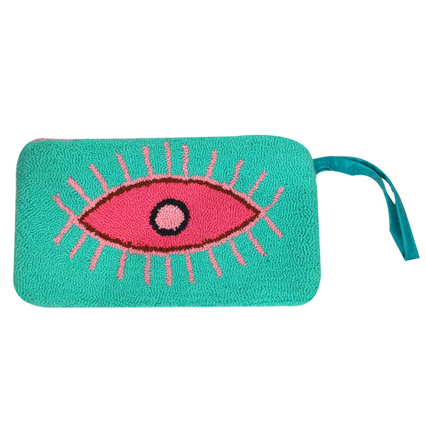 Mint & Pink Eye Clutch