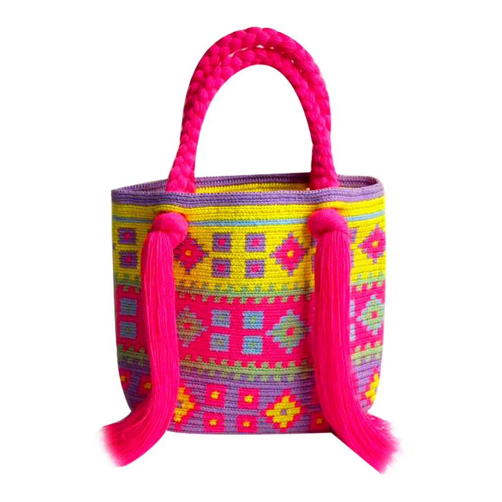 Lavender Multicolor Mini Tassel Bag
