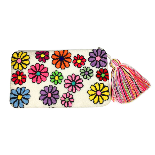 Floral White Clutch