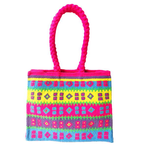 Pastel Printed Large Tote Bag