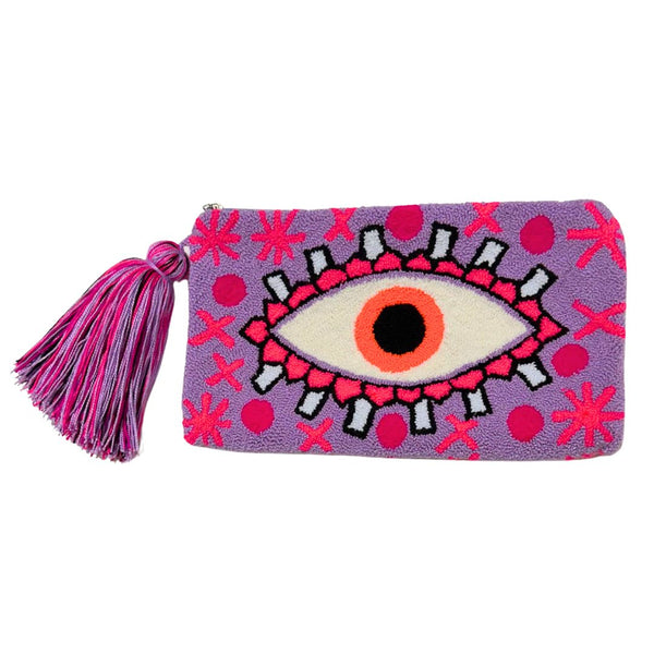 Pink & Lilac Eye Clutch