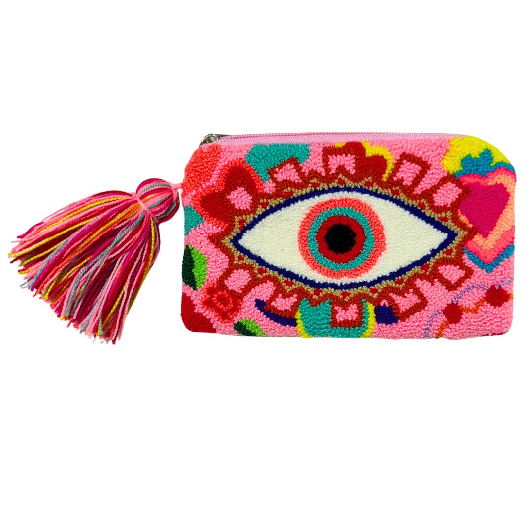Pink Eye Mini Coin Purse