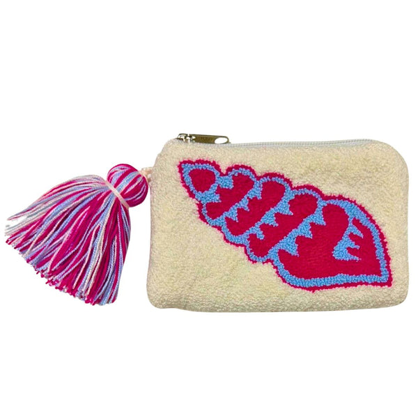 Purple & Pink Seashell Mini Eye Coin Purse