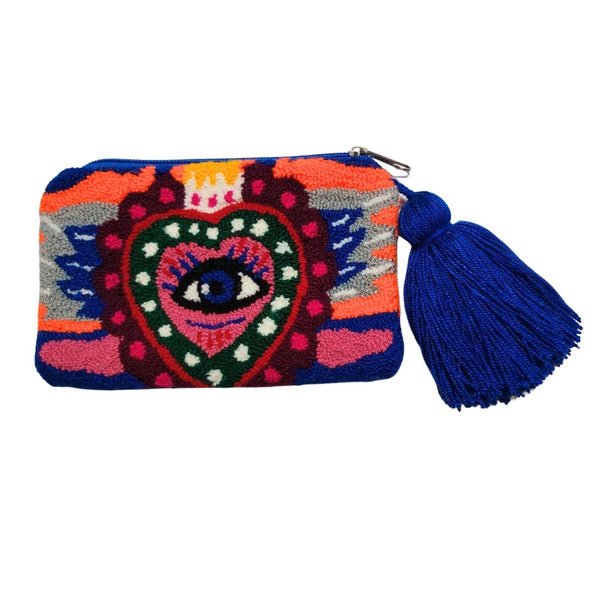 Navy Blue Eye Coin Purse