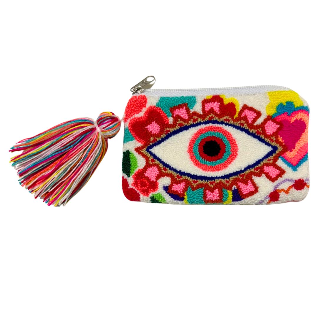 White Eye Mini Coin Purse