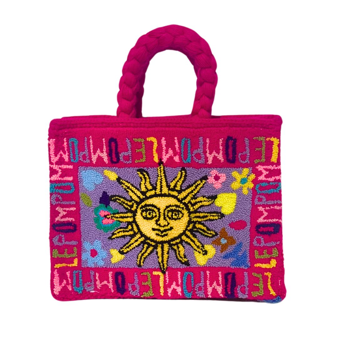 Le Pom Pom Pink Mini Tote Bag