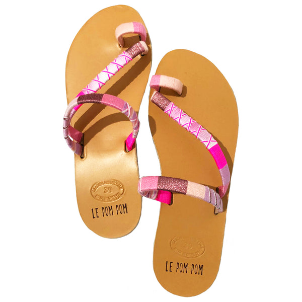 Pinks Toe Cross Sandals