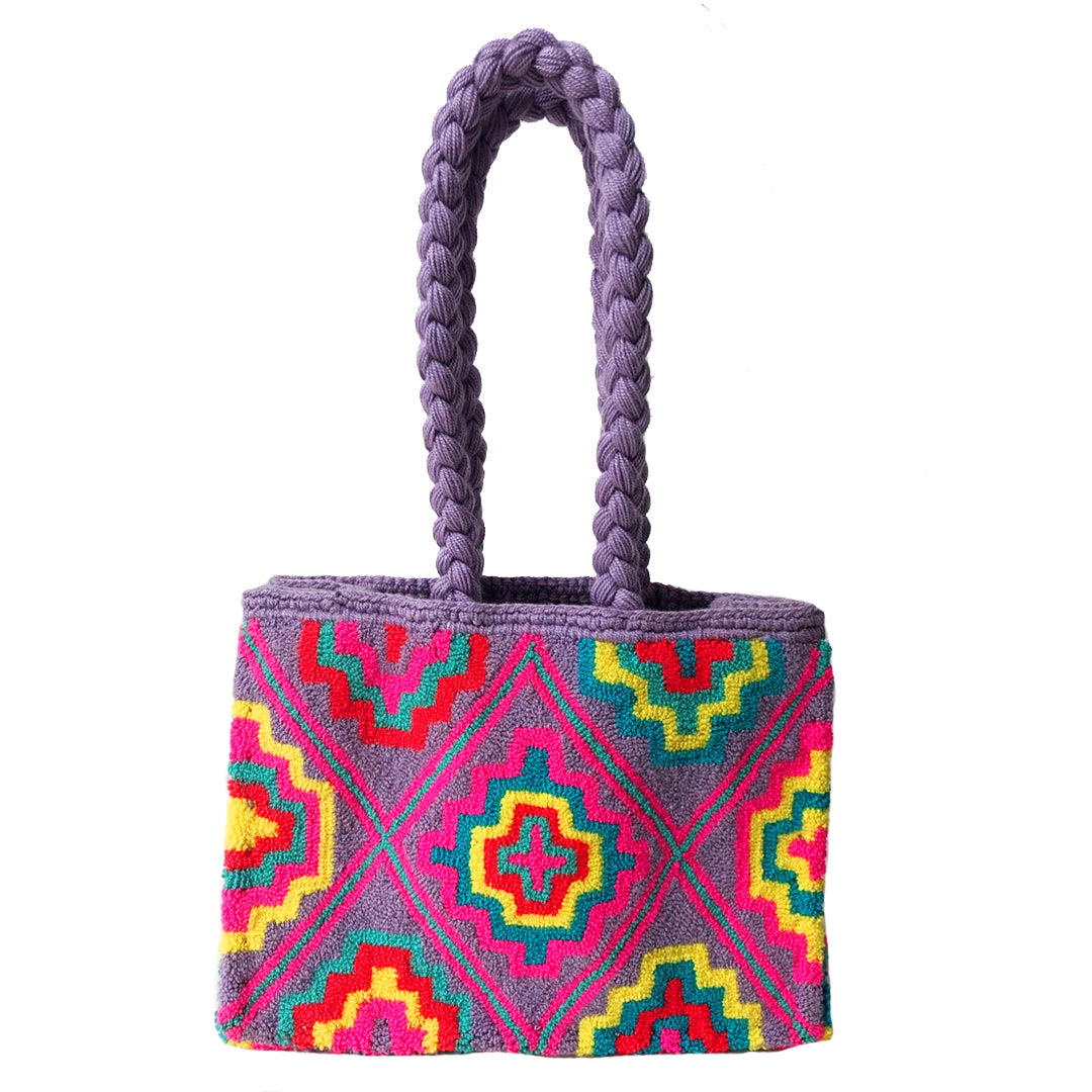 Lilac Print Mini Tote Bag