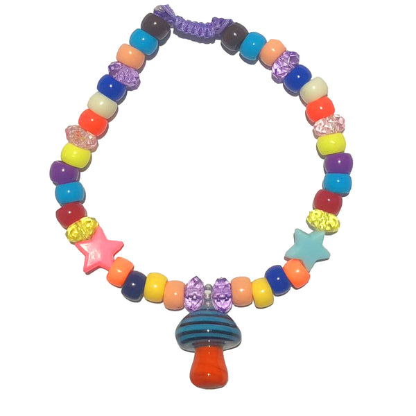 Blue Mushroom Choker