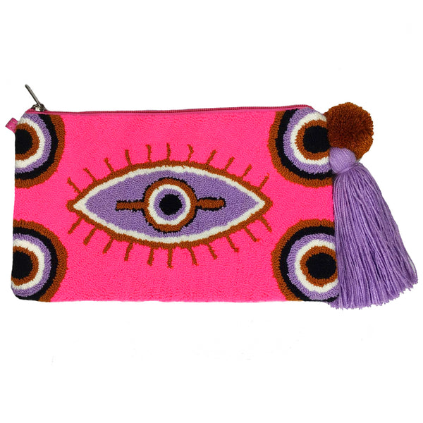 Pink & Lilac Eye Clutch