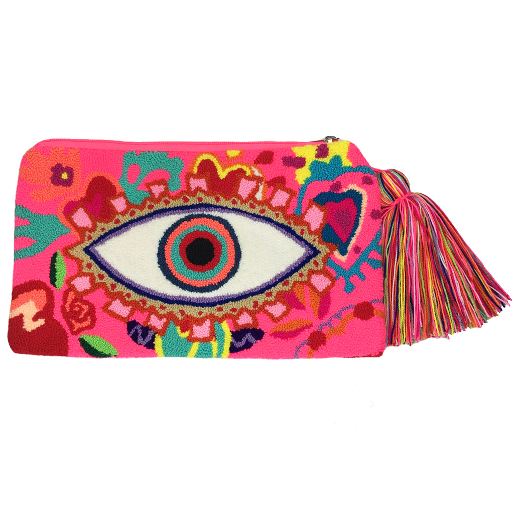 Fuschia Eye Clutch
