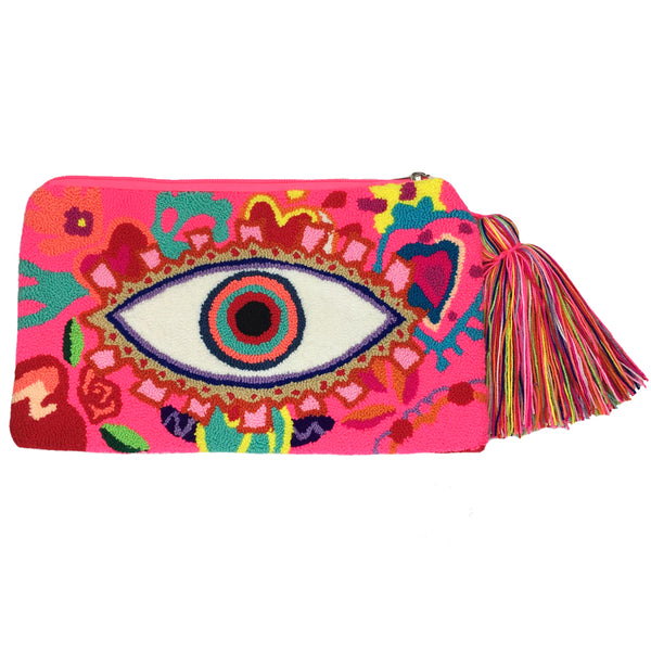 Fuschia Eye Clutch
