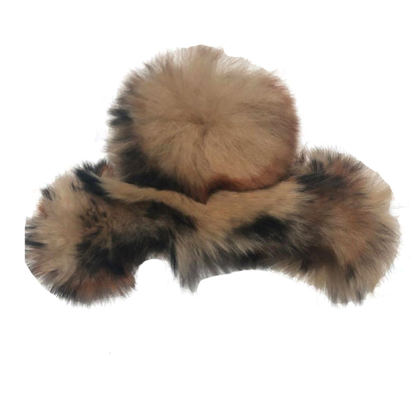 Beige Leopard Furry Clip