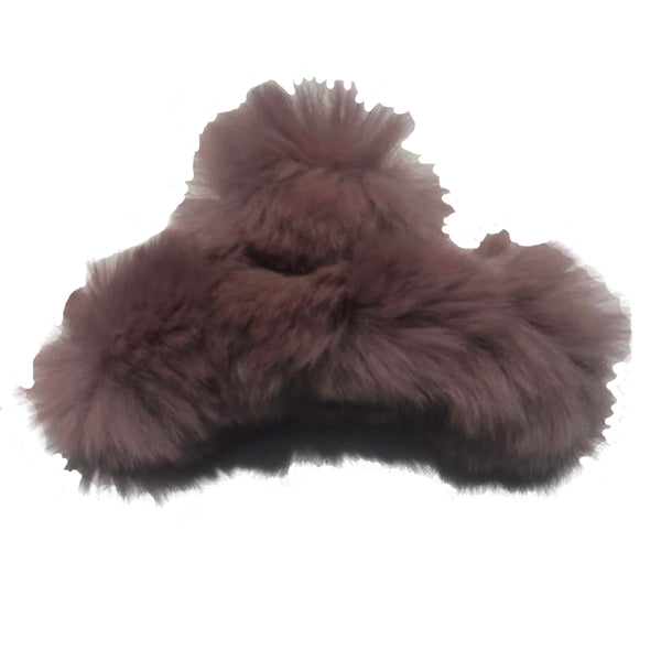 Plum Furry Clip