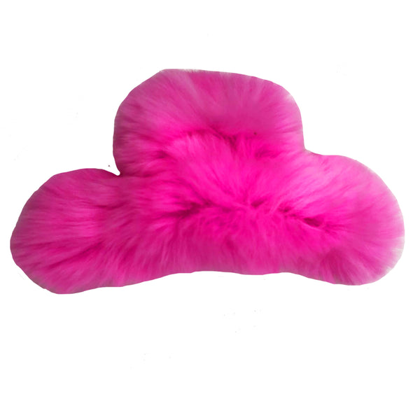 Fuschia Furry Clip