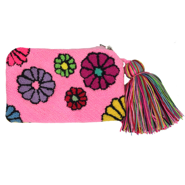 Pink Flowers Coin Purse