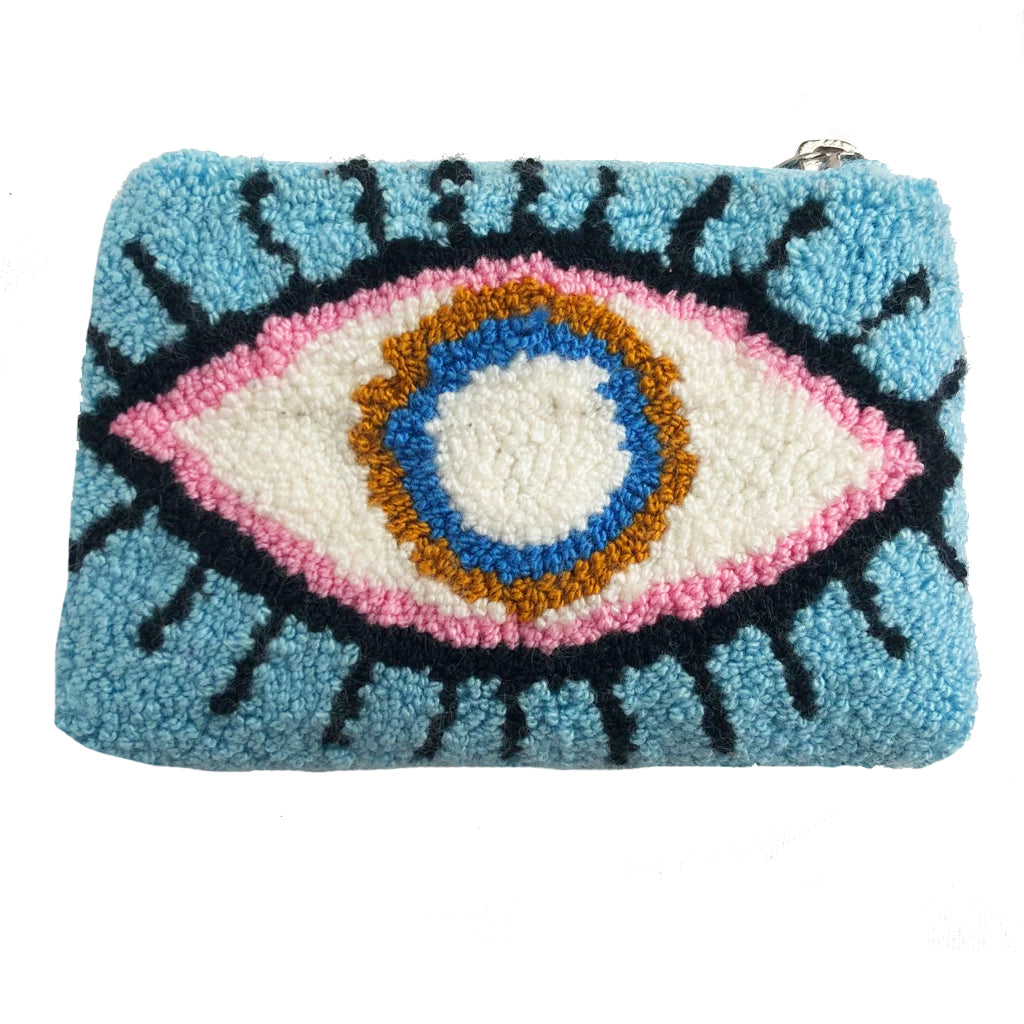 Baby Blue & White Coin Purse